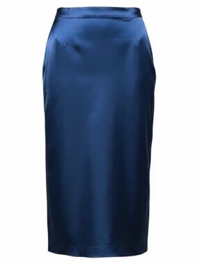 WAYF Steel Blue Pencil Midi Skirt XS NEW